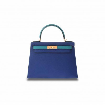 HERMÈS KELLY 28 EPSOM DOUBLE COLOR COMBINATION IMPORTED (28*22*10cm) 